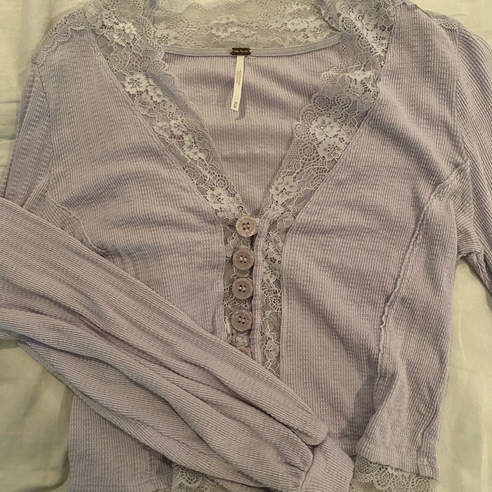 Free People Lavender Blouse medium